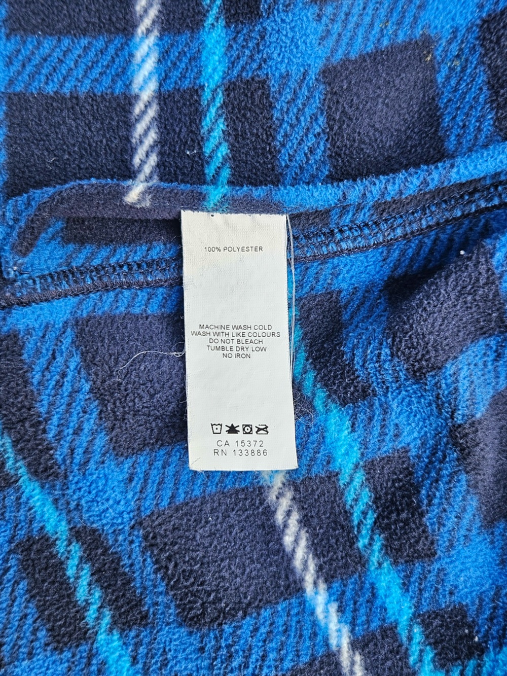 VINTAGE reversible blue plaid sweater - Picture 7 of 15